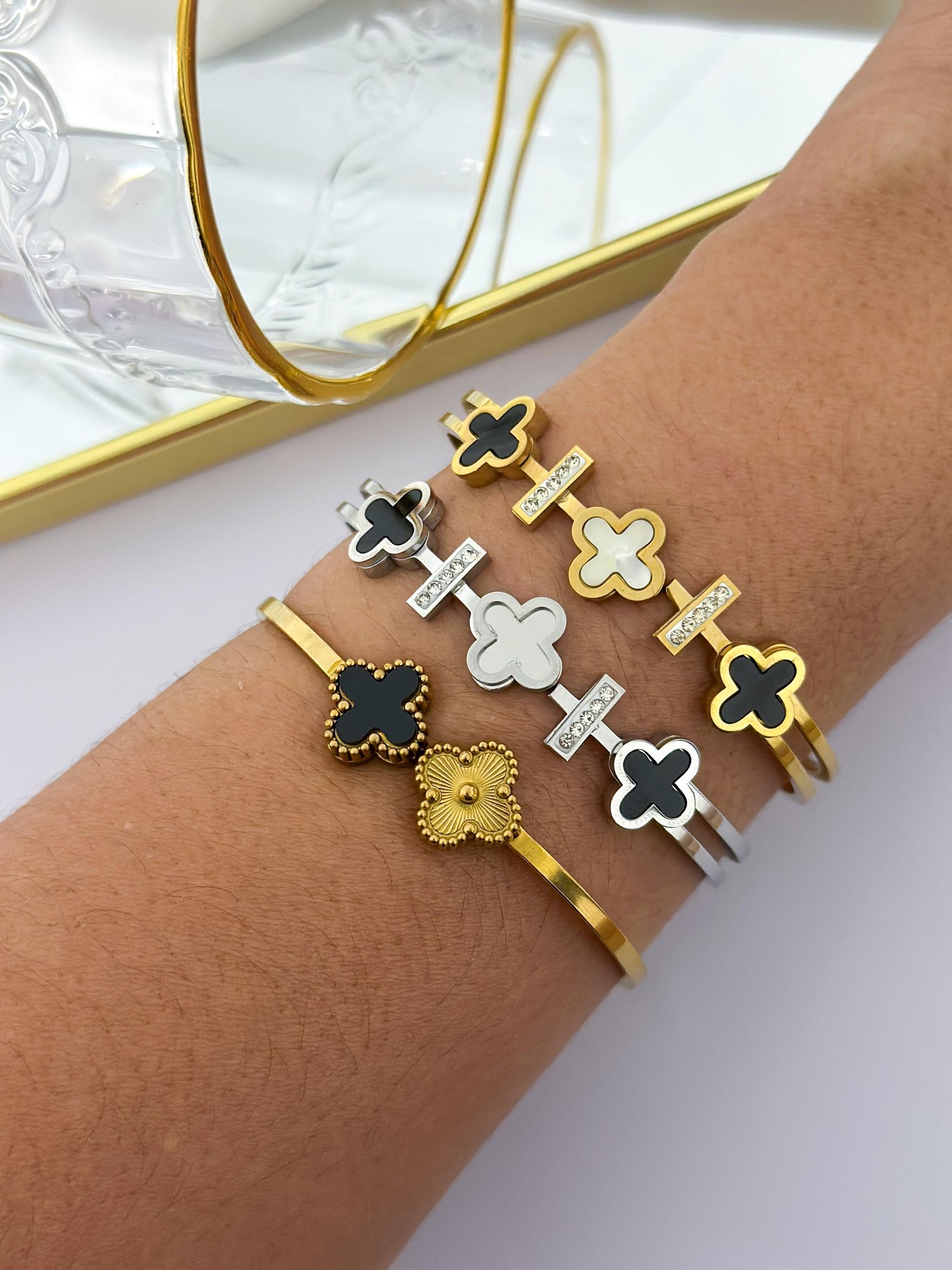 Bracelete Aço Inox Virginia Prata