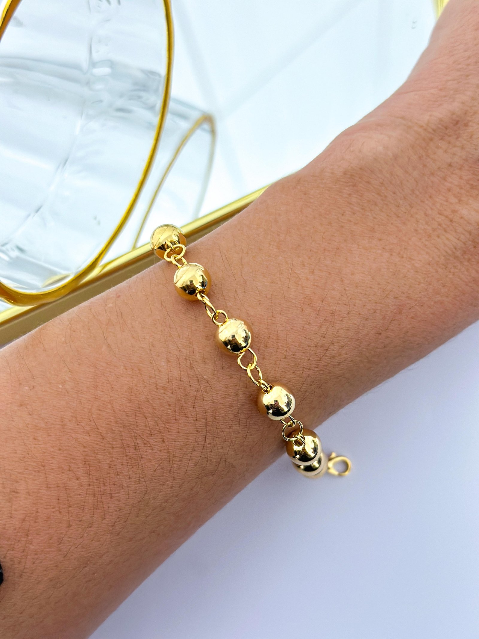 Pulseira Folheada Esfera 