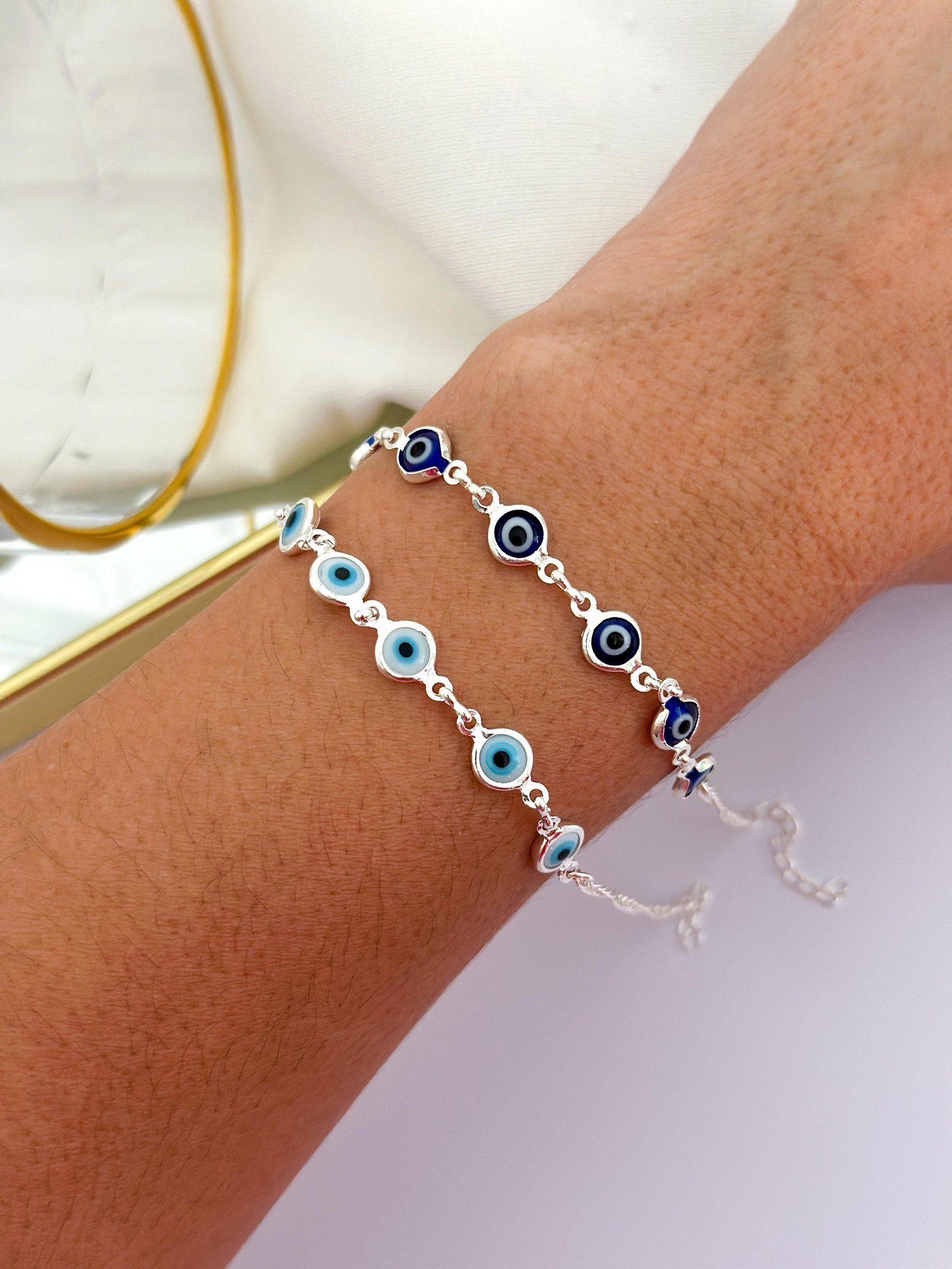 Pulseira Folheada Olho Grego 