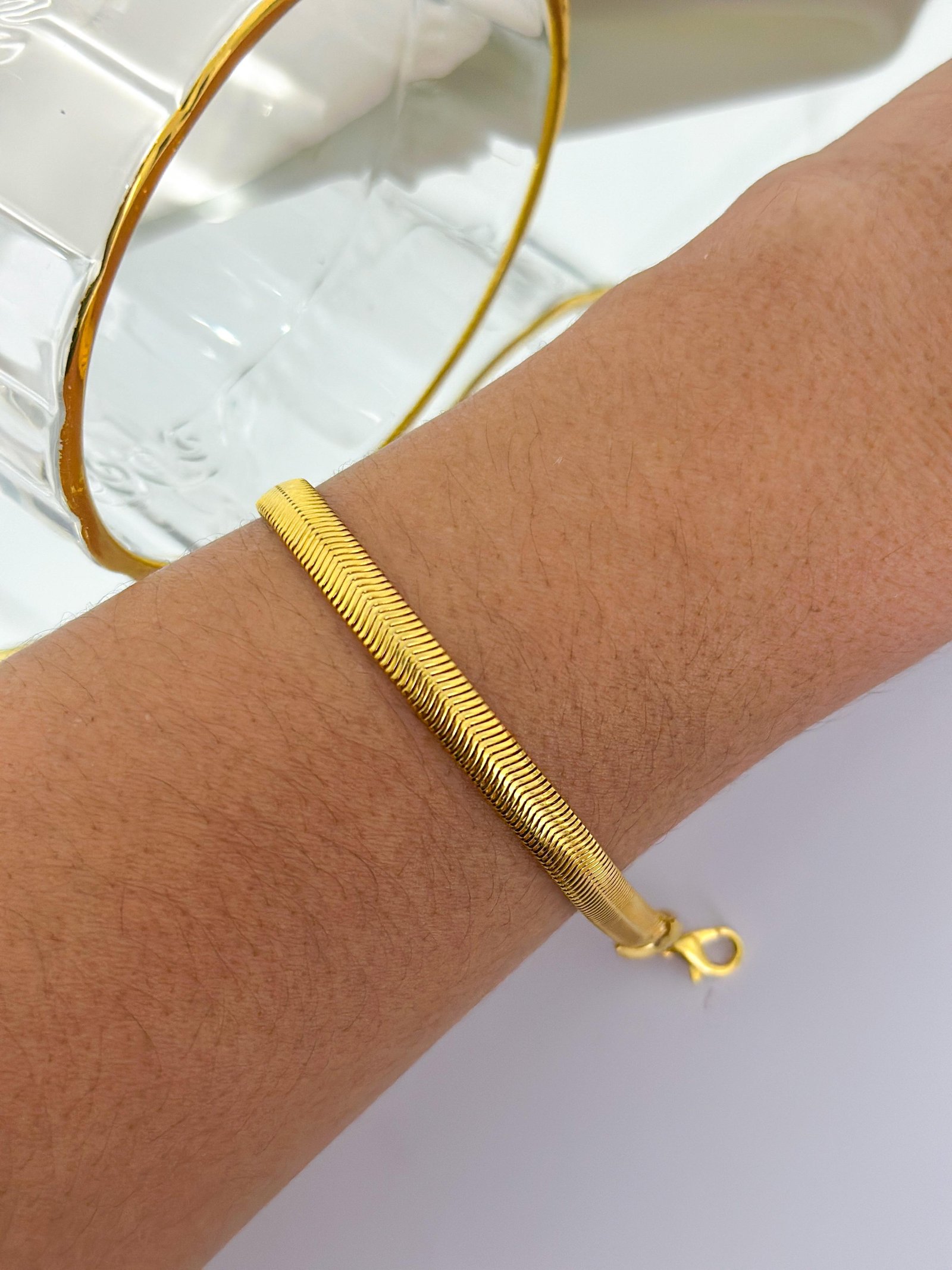 Pulseira Folheada Malha  