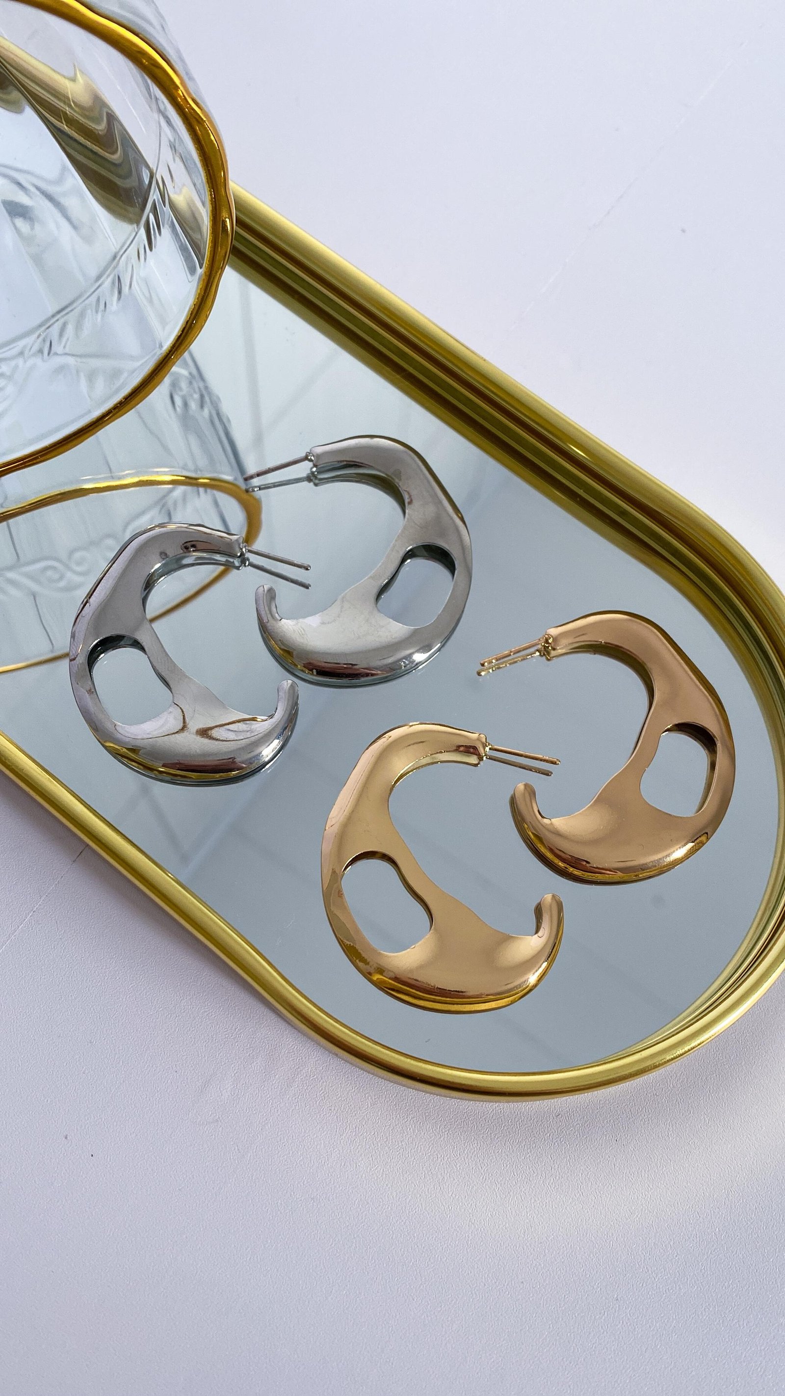 Brinco Folheado Luna 