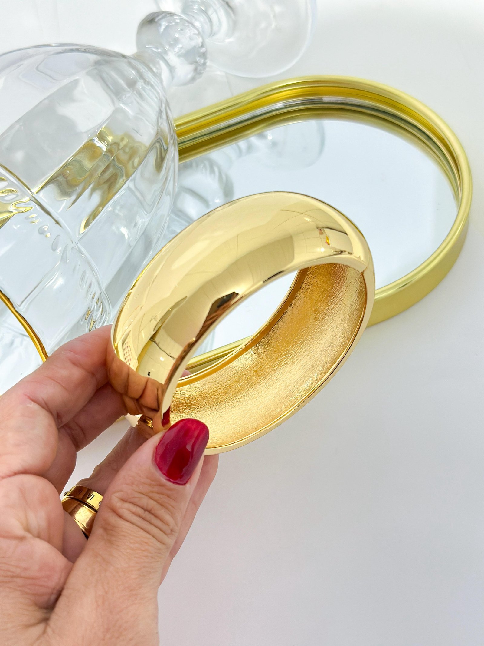 Bracelete Folheado Robusto Redondo 