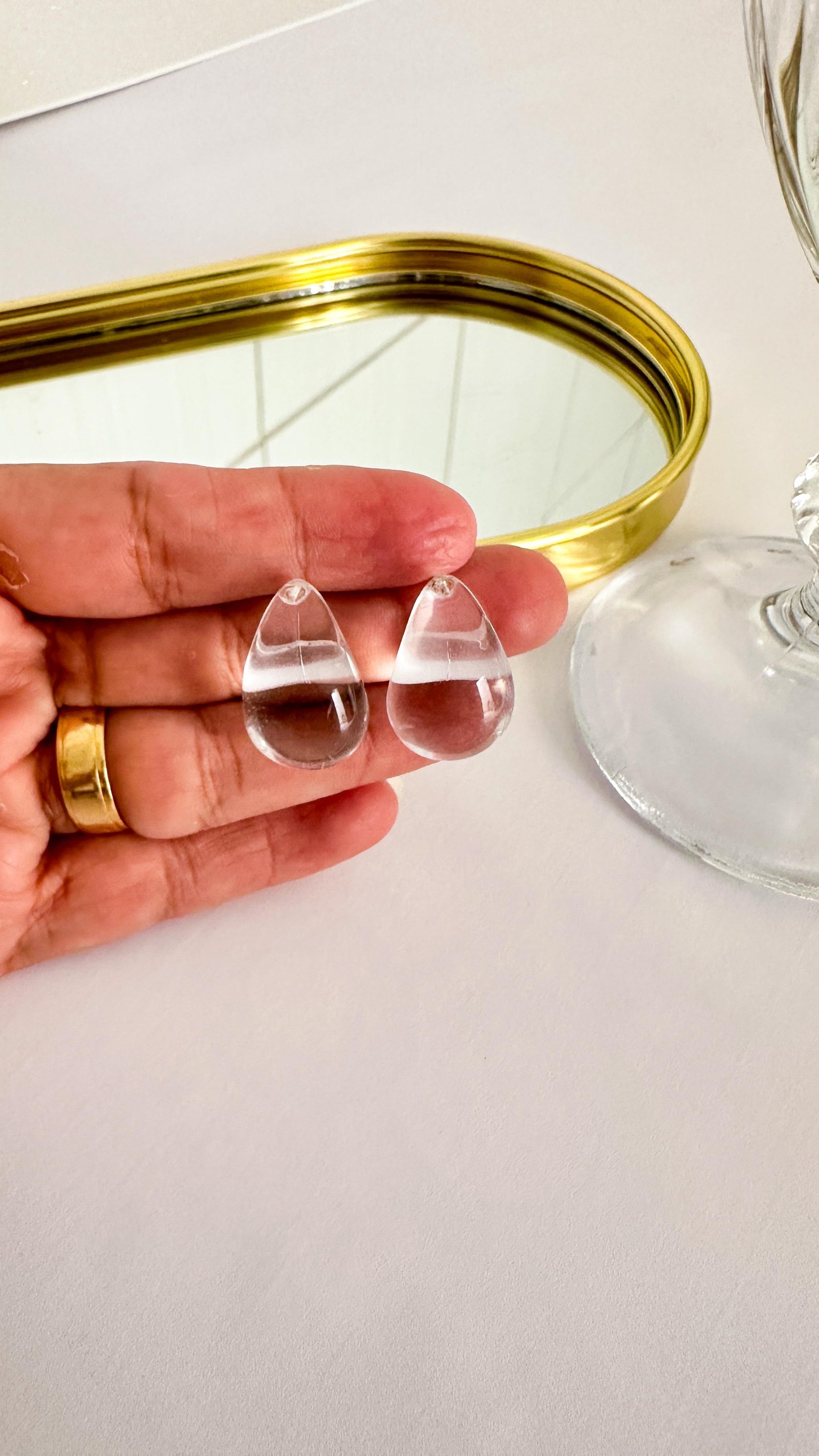 Brinco Gota P Transparente 