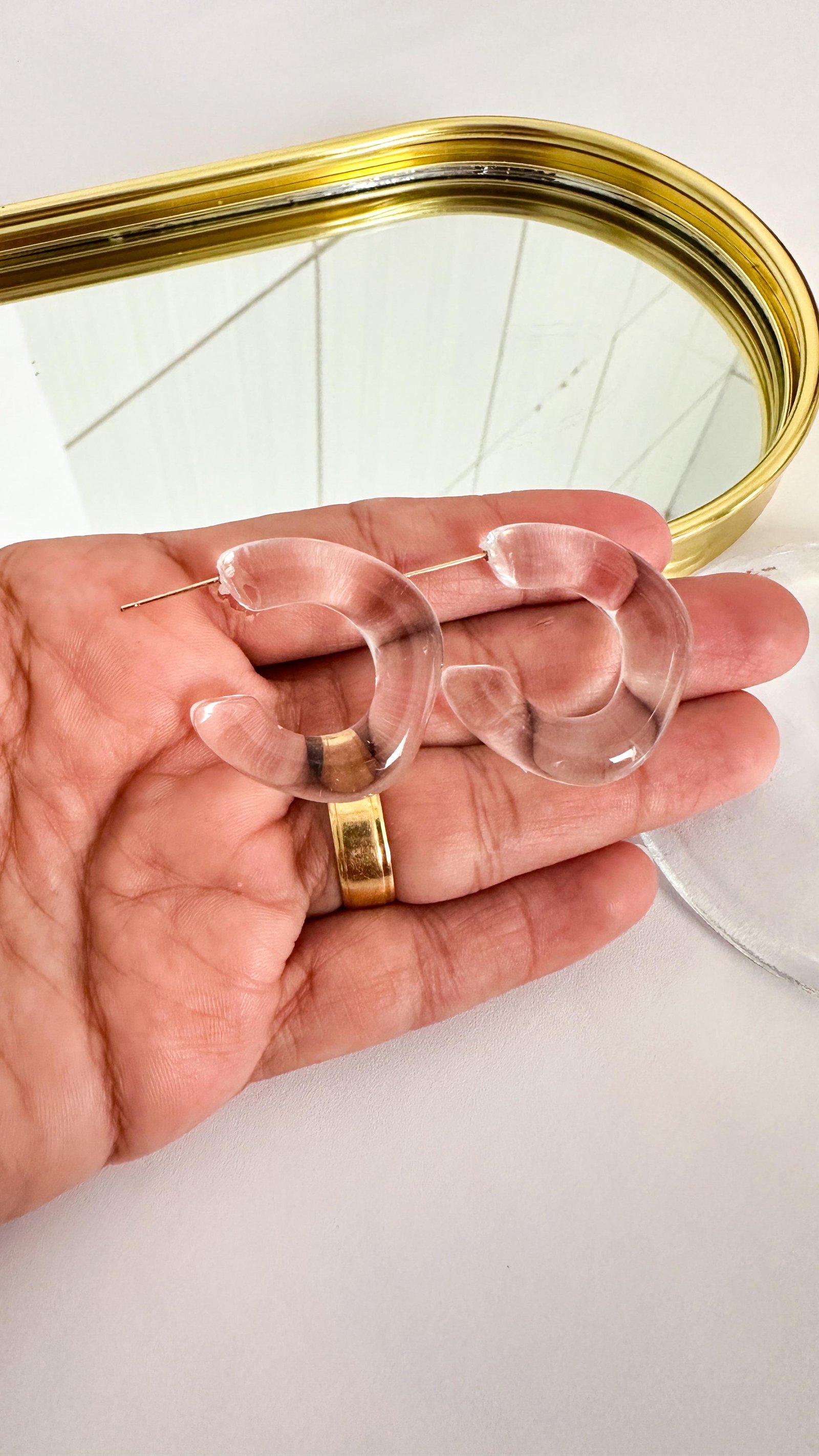 Argola Tubo P Transparente 