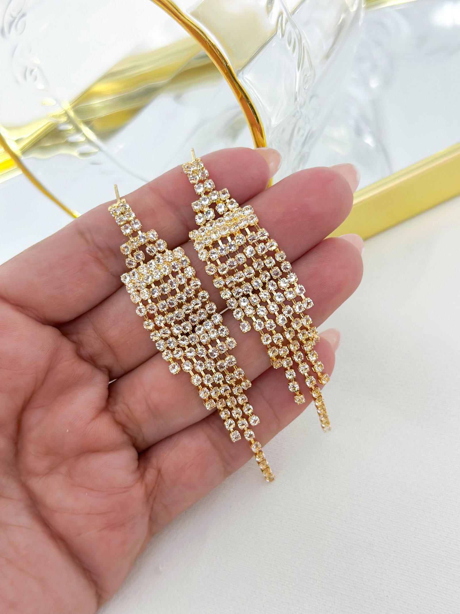 Brinco Folheado Festa M Dourado