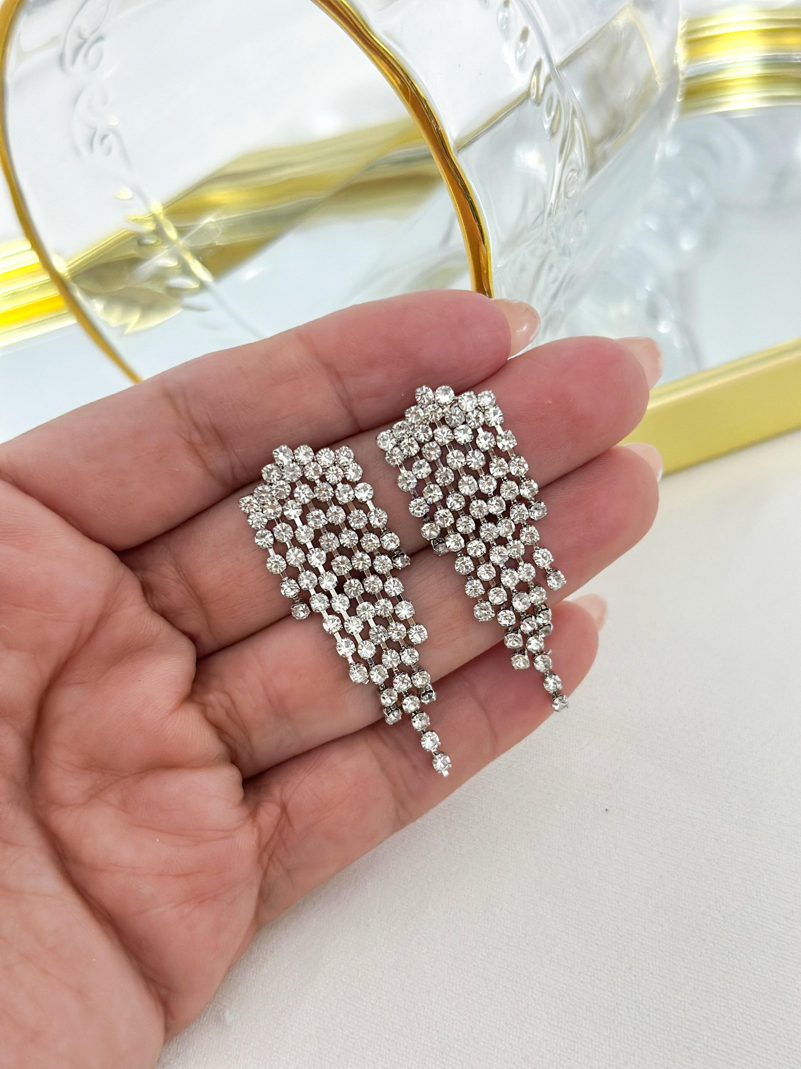 Brinco Folheado Festa P Prata 