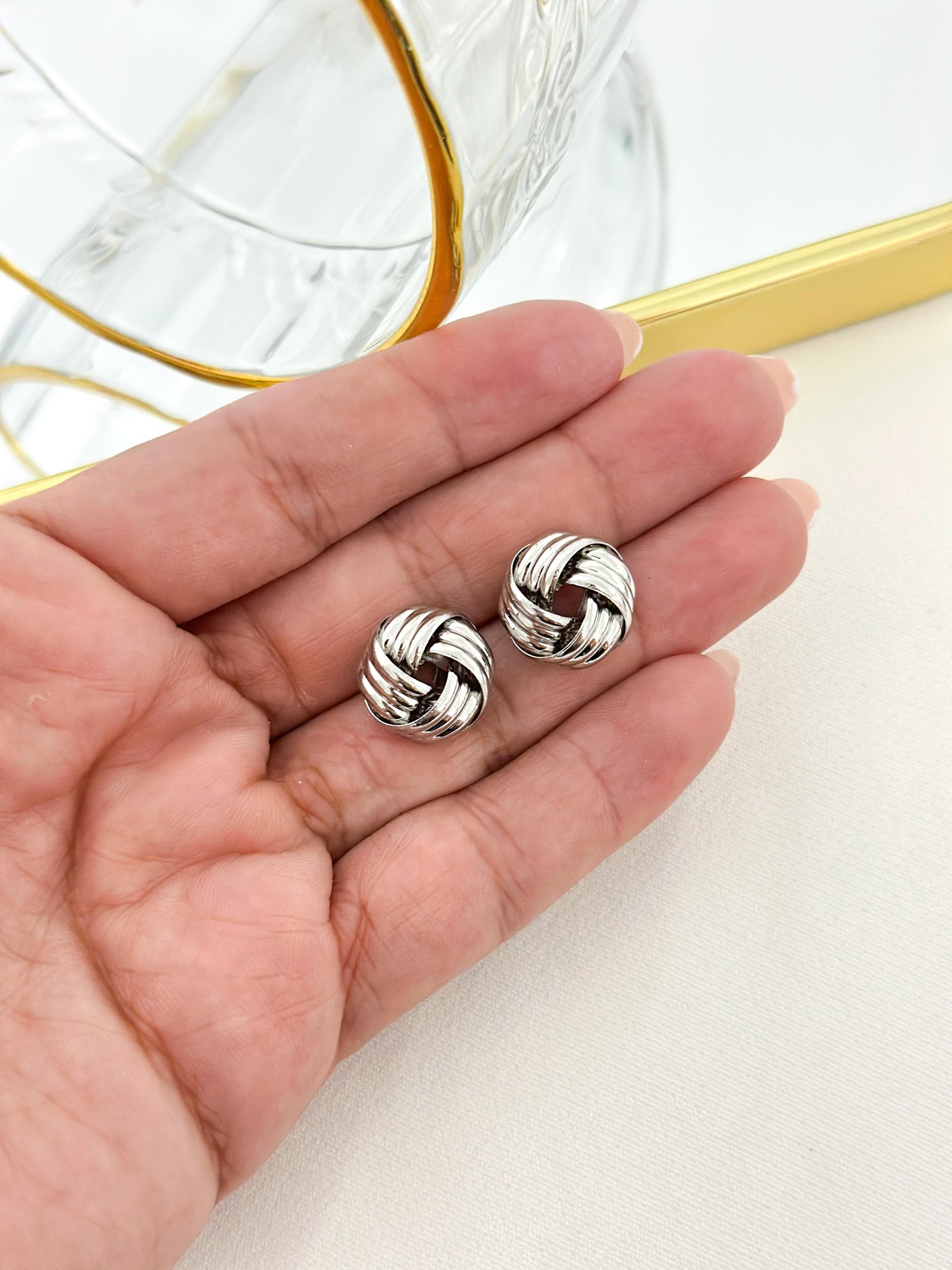 Brinco Folheado No Prata