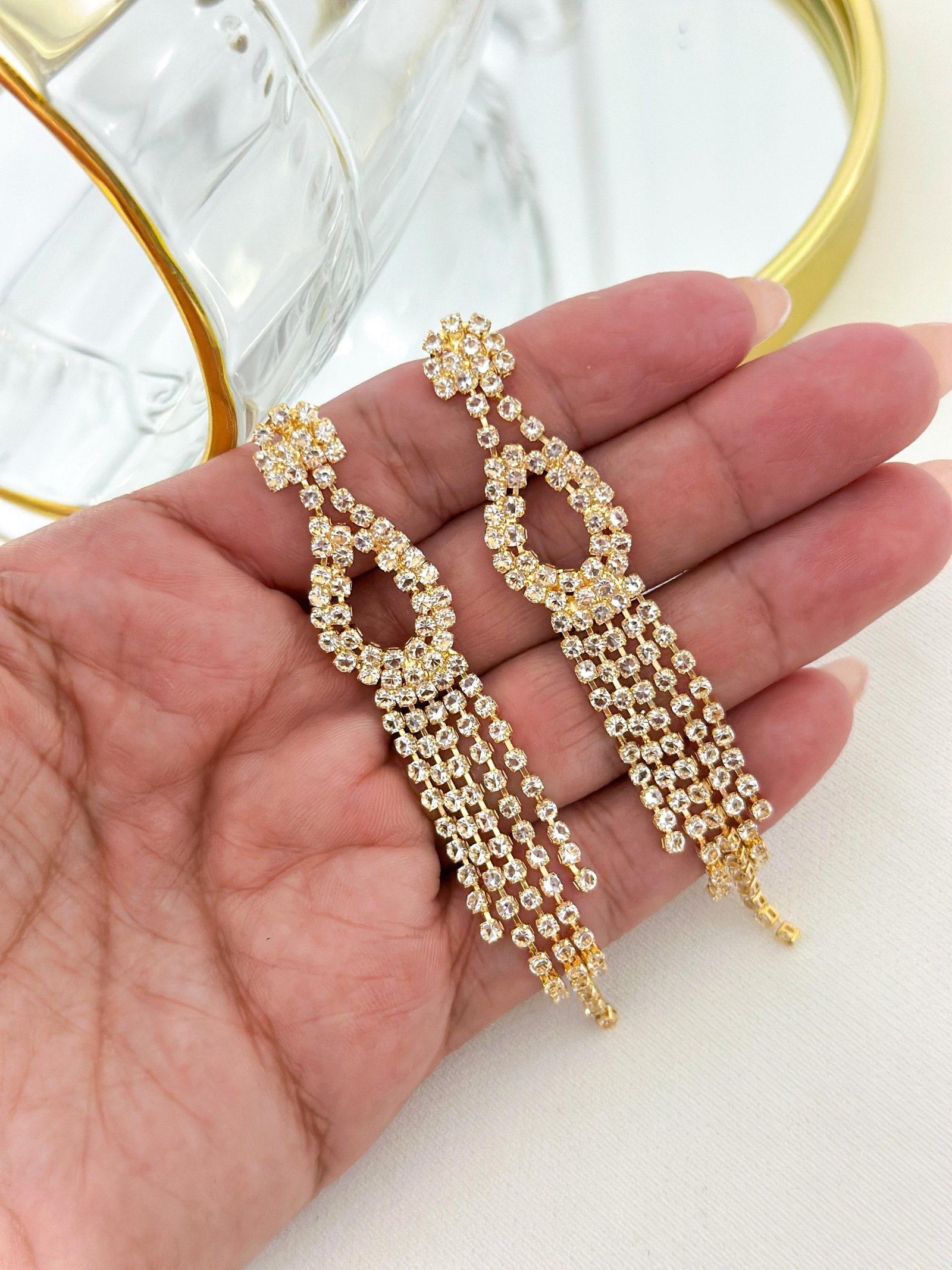 Brinco Folheado Festa M Dourado 