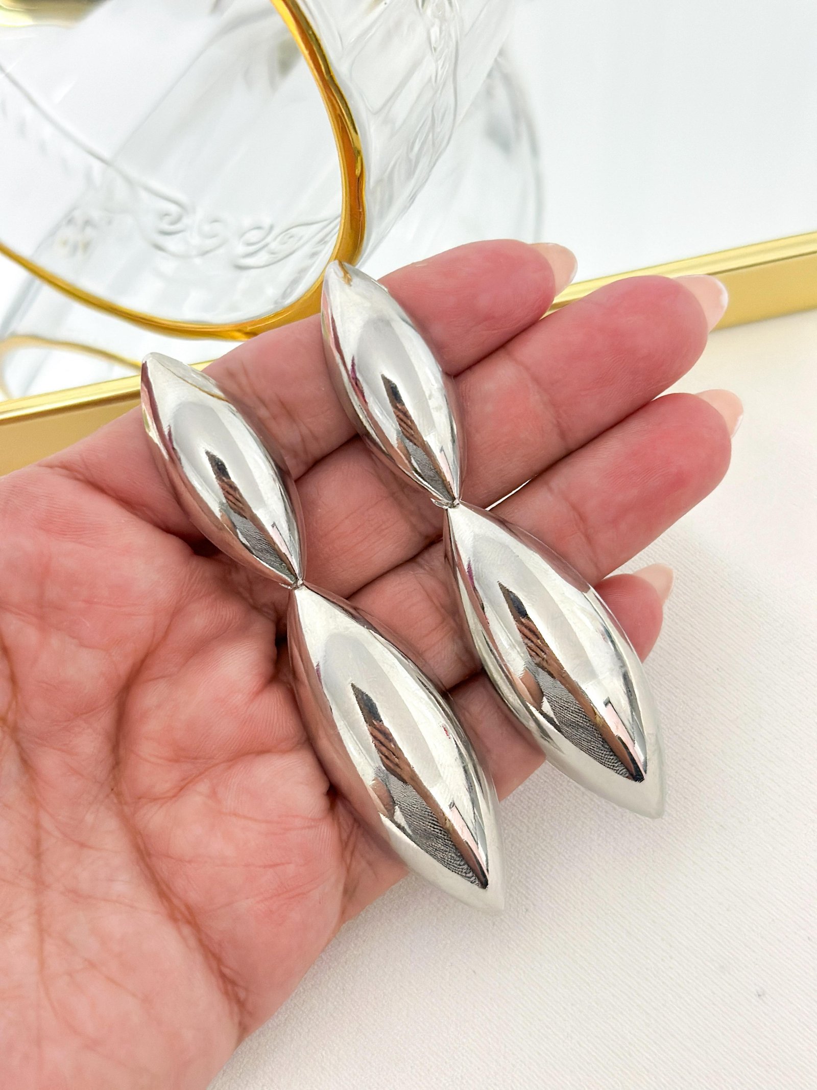 Brinco Folheado Misto Prata 