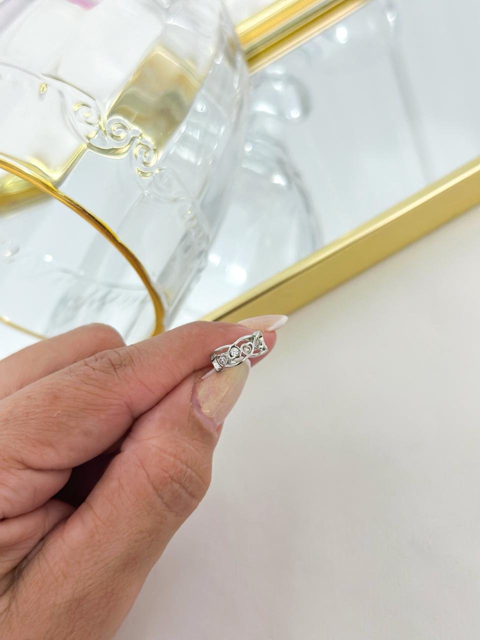 Brinco Folheado Fake Mini Corações  Prata