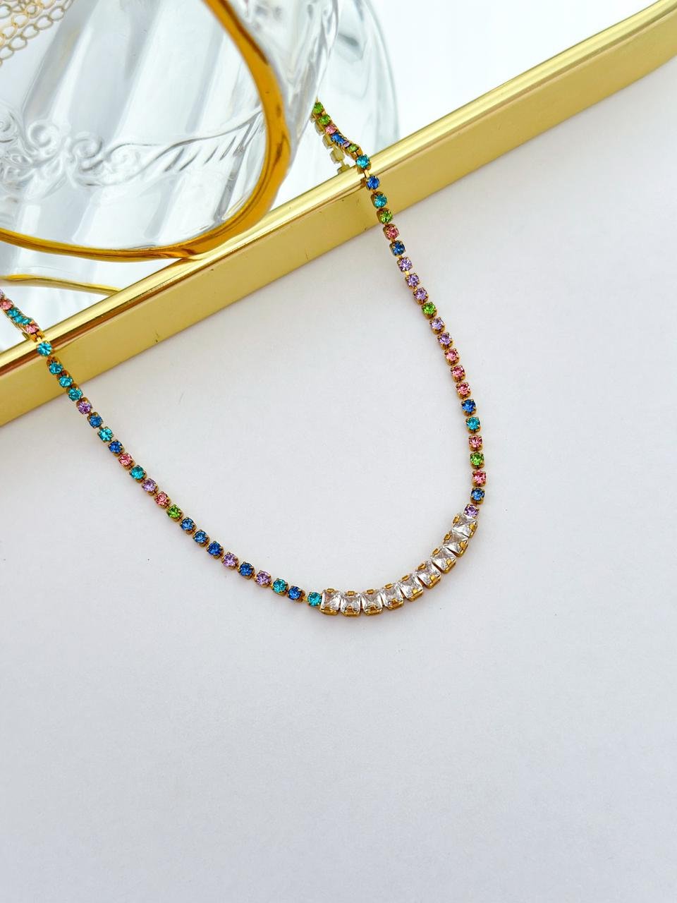 Chocker Folheada Riiera Collor Dourada 