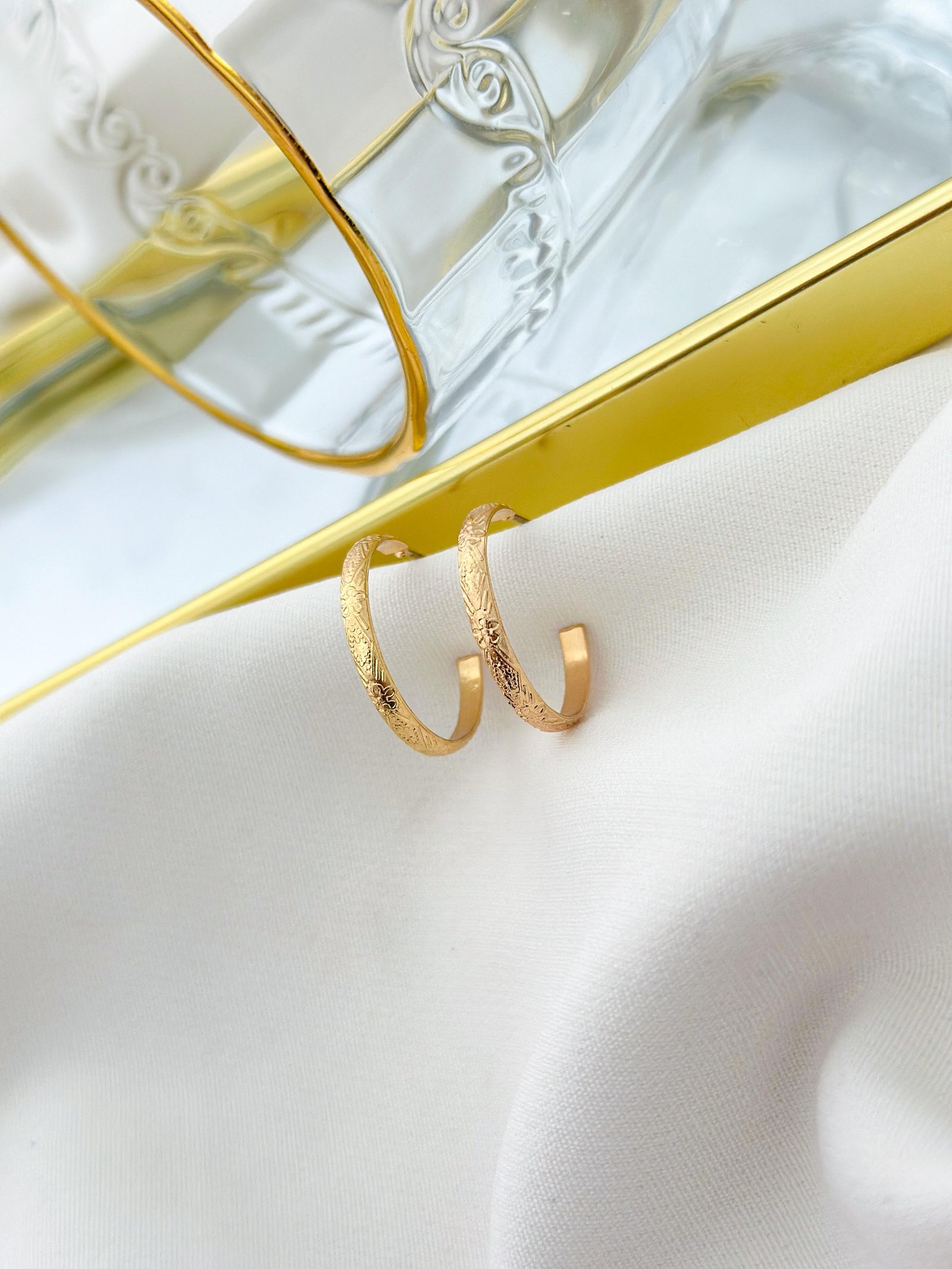 Argola Folheada Dourada 