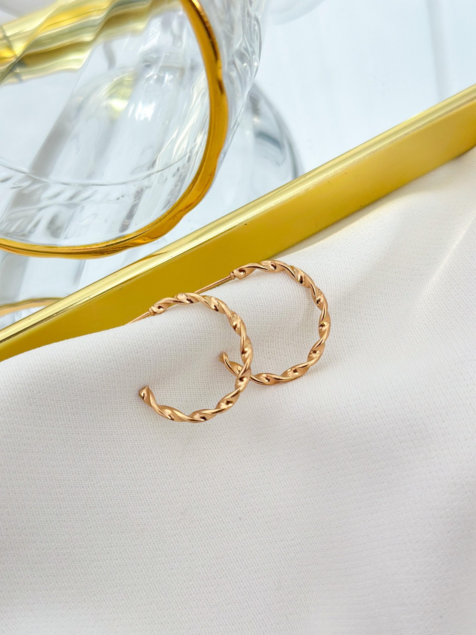 Argola Folheada Dourada 