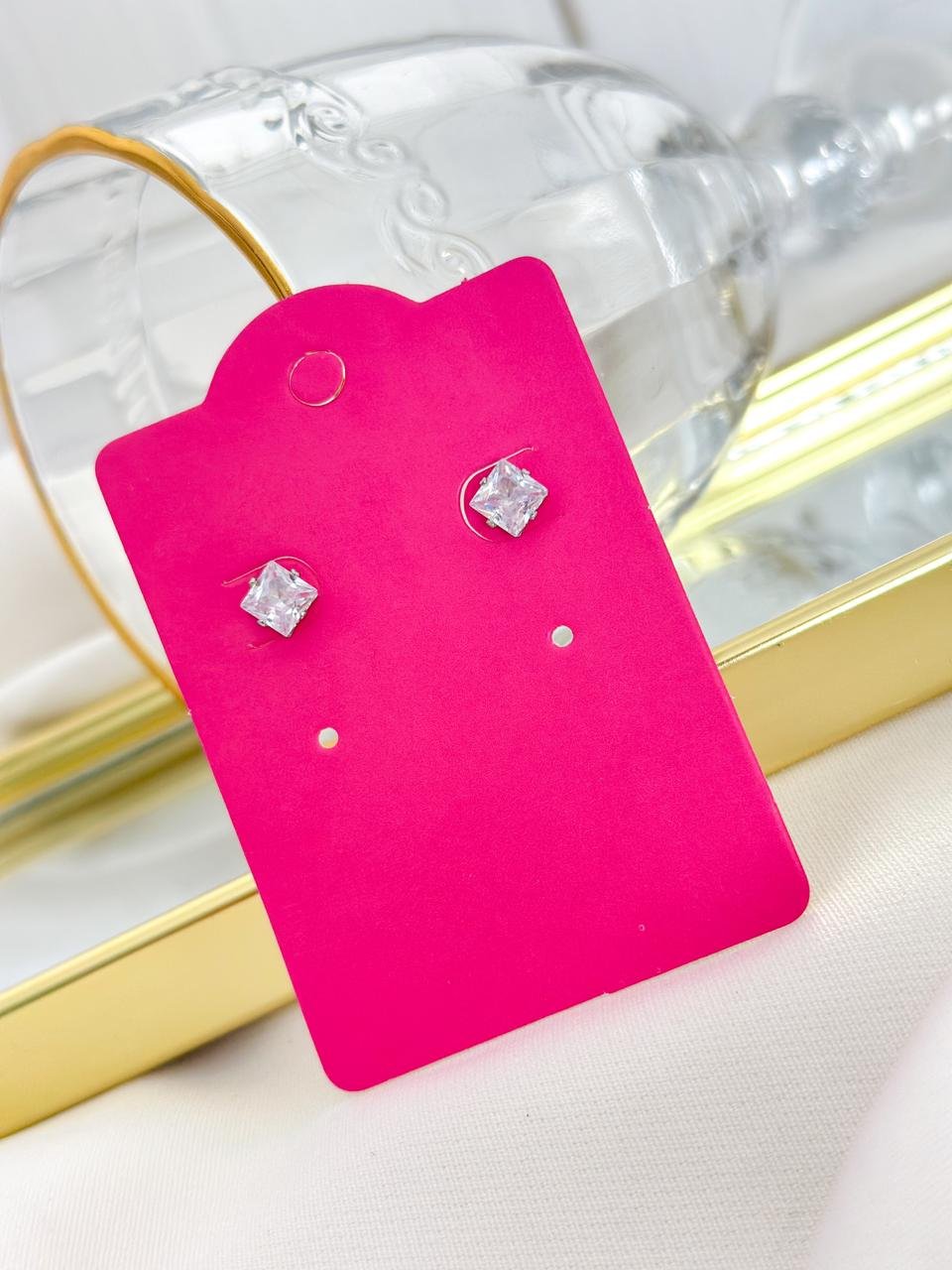 Brinco Aço Inox Ponto De Luz M Prata 